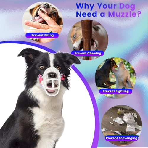 Basket Muzzle Allows Panting Drinking (Transparent / Size 6)