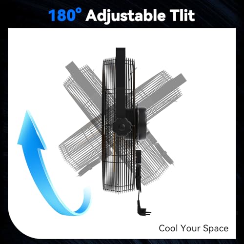 18 Inch High Velocity Wall Mounted Fan (Yellow / 18 inches)
