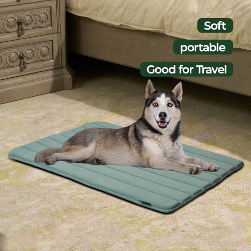 Dog Crate Pad (42.0"L x 28.0"W x 0.8"Th / Granite Green, 1 Pack)