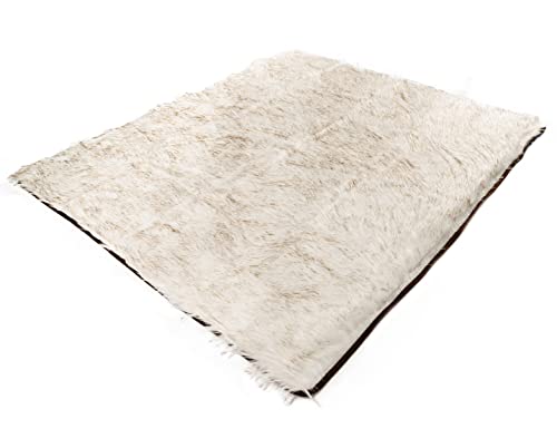 PupProtector Waterproof Throw Blanket for Dogs and Cats (White With Brown Accents / Large (80" L x 62" W))