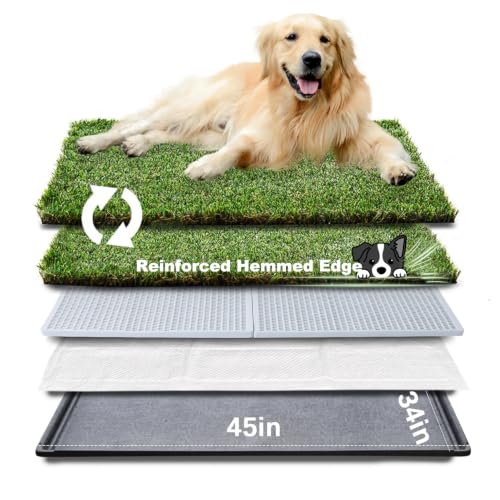 Dog Grass Pad with Tray (XL 45”×34” for Dog＜ 38" Length)