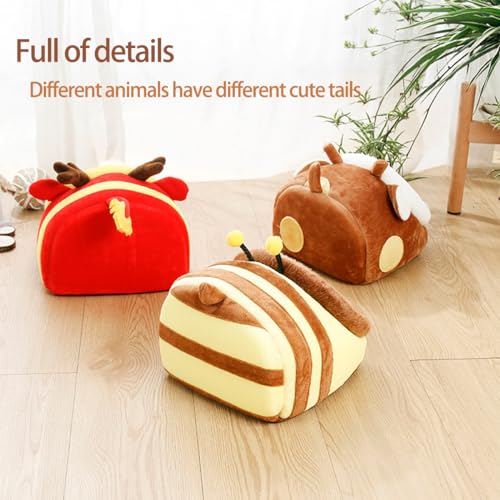 Guinea Pig Bed House & Hideout for Rat Bearded Dragon Hedgehog Ferret to Sleep and Hide (Large / 2.Sika deer)