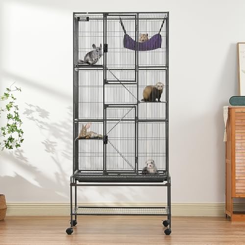 69" Rolling Metal Ferret Cage (29.7"L x 17.9"W x 69.1"H)