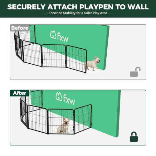 Homeplus Indoor Dog Playpen with Fence (Black / 24"H)