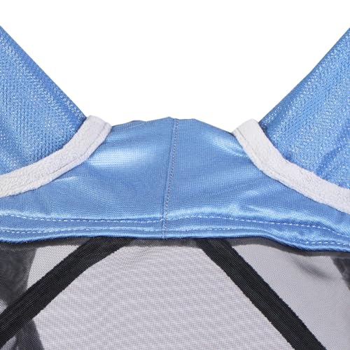 CareMaster Pro Luminous Horse Fly Mask Large Eye Space Standard with Ears UV Protection for Horse Royal Blue S Pony (Royal Blue / Small (Yearling))