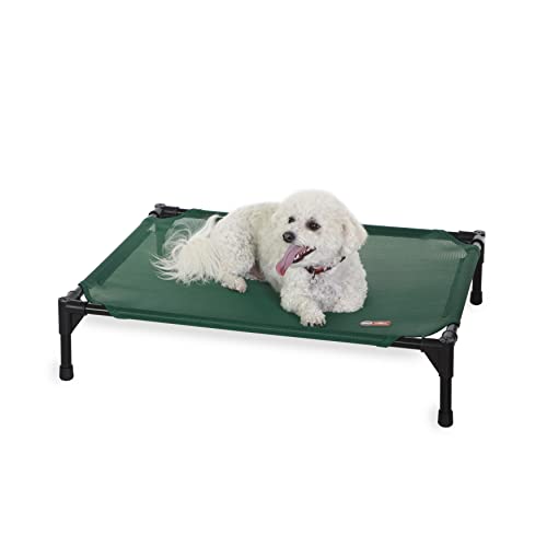 K&H Outdoor Elevated Dog Bed (Green Mesh / Medium 32"L x 25"W)