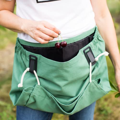 Roo Gardening Waist Apron with Pockets for Women & Men (Joey-waist Only / Leaf Green)
