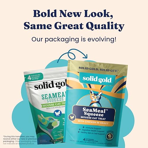 SeaMeal Squeeze Chicken Lickable Cat Treats with Seaweed for Skin & Coat (96 Ounce (48 Count))