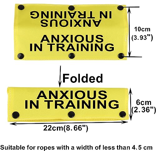 Funny Dog Leash Sleeve Have Anxious In Training Dog Leash Wrap Sleeve Pet Birthday Gift (Anxious In Training-YE Sleeve)