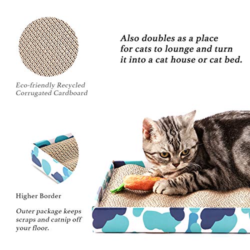 Cat Scratcher Cardboard Reversible Scratching Board Kitty Corrugated Scratching Pad Bed Catnip Included XXL 3PCS (XL-3pcs)