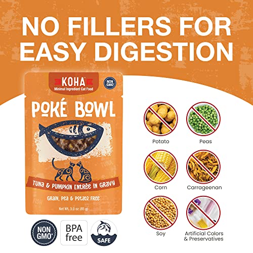 Poké Bowl Tuna & Pumpkin Entree in Gravy for Cats (3 Ounce (Pack of 12))