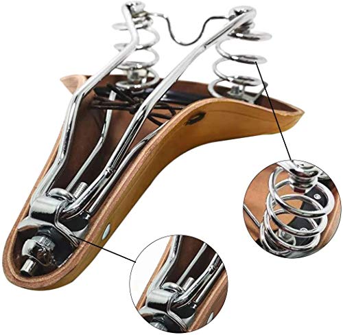 English Vintage Bicycle Saddle Touring City Saddle Comfortable Comfort Leather Bicycle Seat with Spring Rivets for Women Men (Brown)
