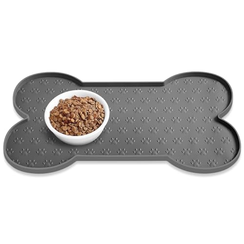 Dog Food Mat Anti (25.6" x 13" / Grey)