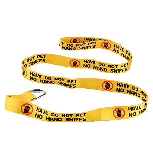 Funny Dog Leash Do Not Pet No Hand Sniffs Dog Leash Walking Training Dog Leashes Dog Owner Pet Lover Gift (Hand Sniffs-YE)