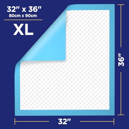 Extra Large Bed Pads for Incontinence Disposable (32" x 36"-35 Count)
