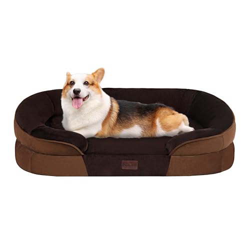 Orthopedic Waterproof Medium Dog Bed Sofa (Brown / Medium(36 x 25.5 x 6 inch))
