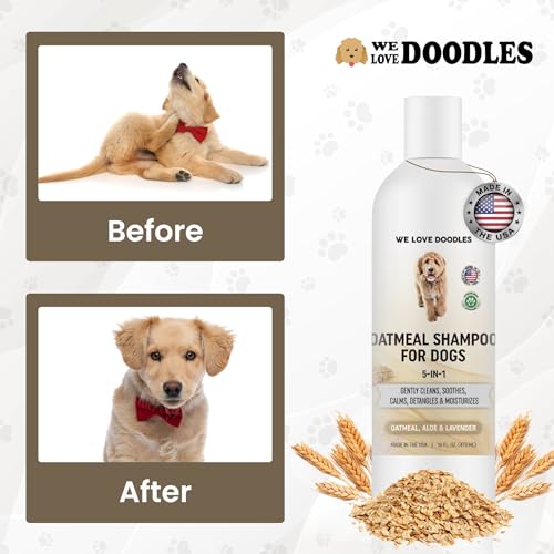 Premium Oatmeal Shampoo & Conditioner for Dogs with Sensitive & Itchy Skin
