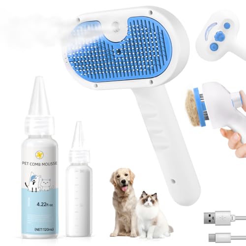 Pet Steam Brush for Dog (7.87'' - 120ML / Blue)