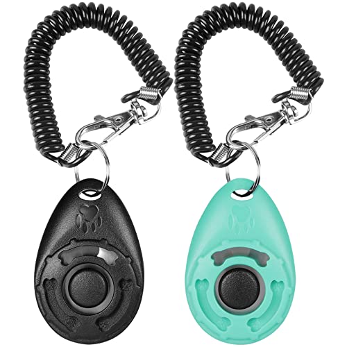 Dog Clicker for Training (Black and Water Lake Blue)