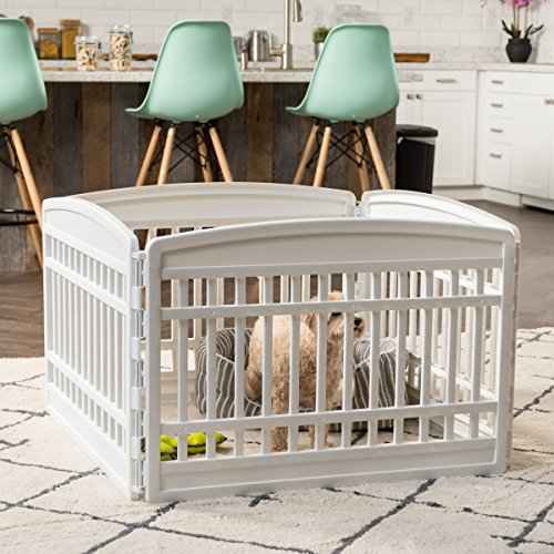 4 Panel Dog Playpen (White / 4 Panel – 24" H)