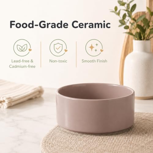 Ceramic Dog Bowls (Brown Coffee)
