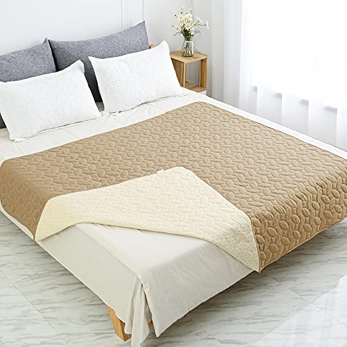 Pet Bed Cover Dog Bed Blanket for Sofa and Furniture Waterproof New Pattern Design (82x82 Inch (Pack of 1) / Sand)