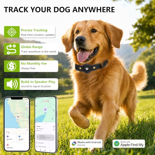 GPS Tracker for Dogs (Black / S(8.5''-13''))