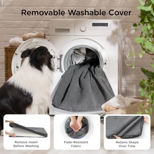 XL Dog Bed for Crate (41"L x 27"W x 3"Th / Dark Grey)