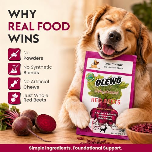 Red Beets Dog Food Topper for Dogs (1 Pound)