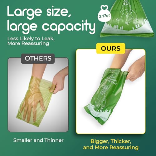 Biodegradable Dog Poop Bags 150 Counts with Dispenser (150 Count (Pack of 1) / Natural Unscented)