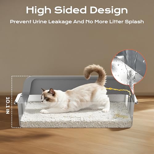 Stainless Steel Litter Box (XXX-Large / Dark Grey)