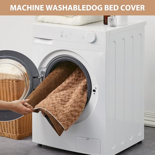 Orthopedic Washable XLarge Dog Bed for Senior Dog Cozy Sleep (42"l x 30"w x 7"th / Brown)
