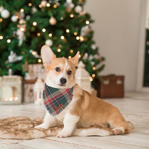 Christmas Dog Bandanas with Tassels Edges (Large / Christmas-1)