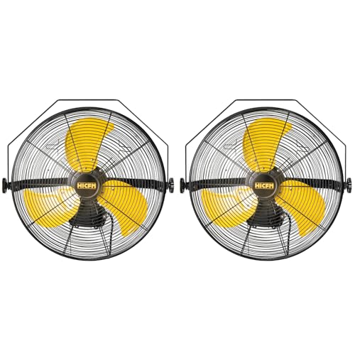 4600 CFM 18 inch Outdoor Safety Yellow Wall Mounted Fan with IP44 Enclosure Motor (18" Outdoor (No Remote))