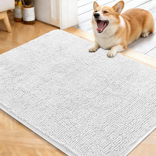 Dog Door Mat for Muddy Paws 40x32 (White / 40" X 32")
