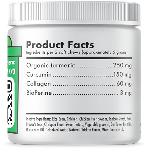 Turmeric Curcumin Hip & Joint Supplement for Dogs (Turmeric / 30)