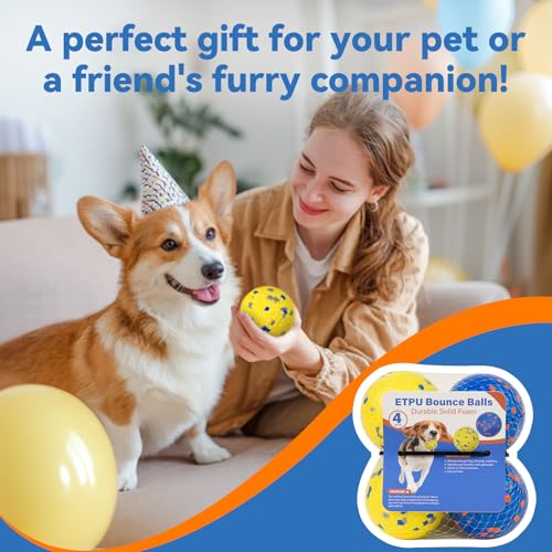 Indestructible Dog Ball Toy (A-yellow&blue)