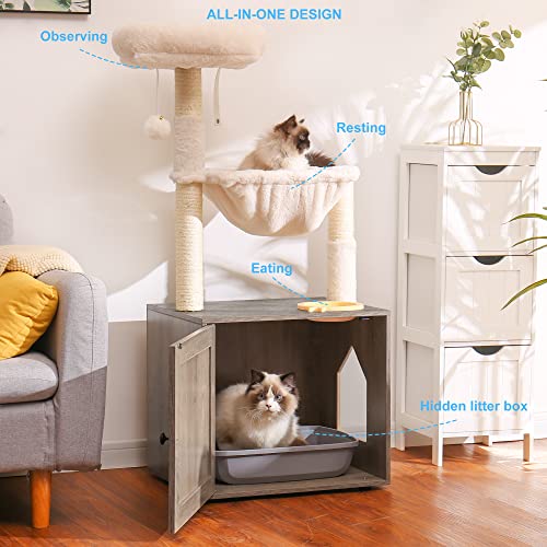 Cat Tree Tower (Rustic Gray)