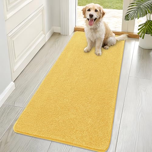 Dog Door Mat for Muddy Paws 70x32 (Yellow / 70" X 32")