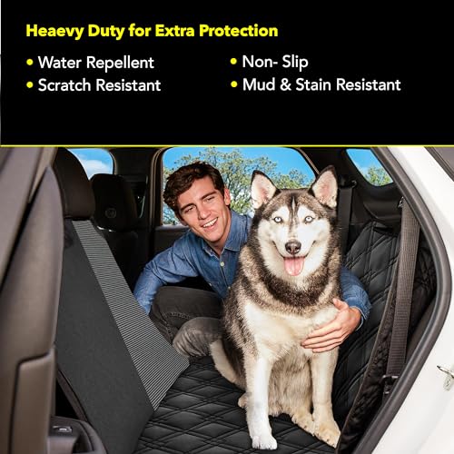 Dog Car Seat Cover (Standard – Fits Cars, SUVs & Crossovers / Black-Mesh)