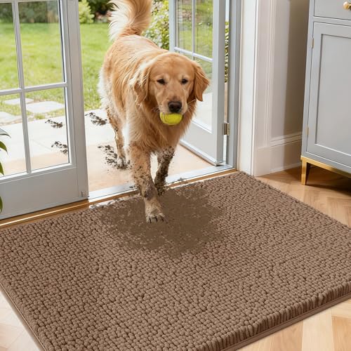 Dog Door Mat for Muddy Paws (Camel / 60" x 36")