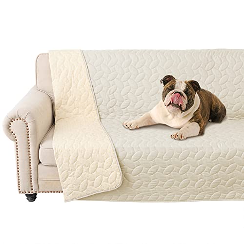 Pet Bed Cover Dog Bed Blanket for Sofa and Furniture Waterproof New Pattern Design (52x82 Inch (Pack of 1) / Ivory)