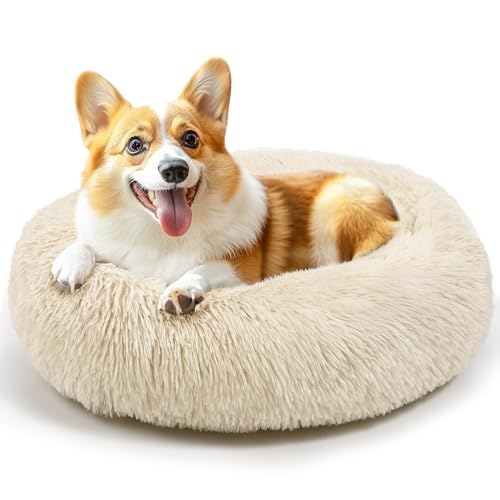 28in Large Dog Bed (Light Brown / 28.0"L x 28.0"W x 8.0"Th)