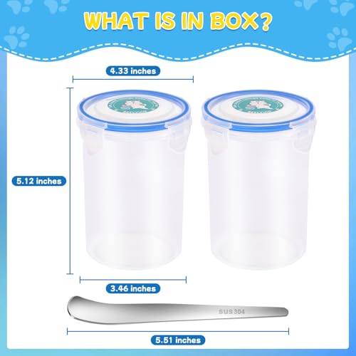 Canned Dog Food Storage Lids Reusable Airtight Can Cover (2 Jar（L）+1 Spoon)