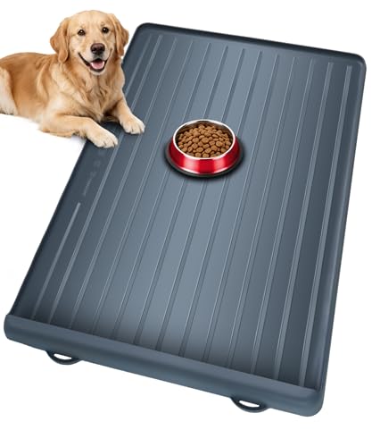 Dog mat for Food and Water (Dark Grey / 39.4''x27'')