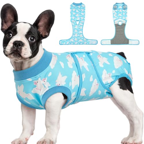 Recovery Suit for Dogs Cats (M (Back:13.4-16.1'', Weight:14-25 Lb) / Cloud Piglet)