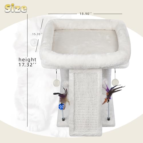 Cat Tree Cat Tower with Cat Scratching Post for Indoor Cats (Beige)