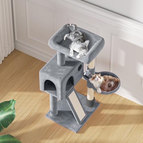 36 Inch Cat Tree with Condo (Light Grey / 36 Inch with Condo)