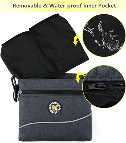 Dog Treat Pouch with Magnetic Closure (L / Black)