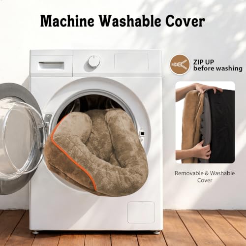 Orthopedic Waterproof Dog Bed for Medium and Large Dogs (Coffee / 36"L x 27"W x 7"Th)